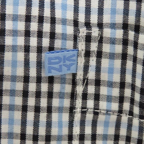 DKNY* Men's Short Sleeve Button Down Straight Hem Plaid Chest Pocket Shirt~ XXL - Picture 5 of 12